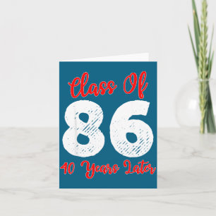 Class 1986 40th Reunion High Illustration Card