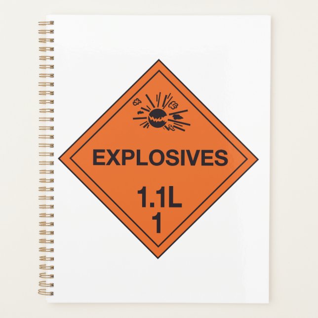 Class 1.1L Explosives Hazard Sign Planner (Front)