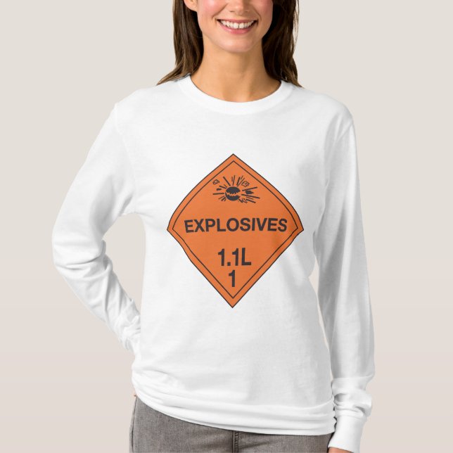 Class 1.1L Explosives Hazard Sign T-Shirt (Front)