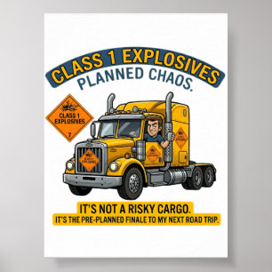 Class 1 Explosives Trucker ADR digital download Poster