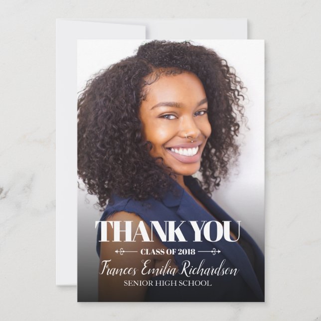 Class 2020 Photo Graduation  Thank you Announcement (Front)