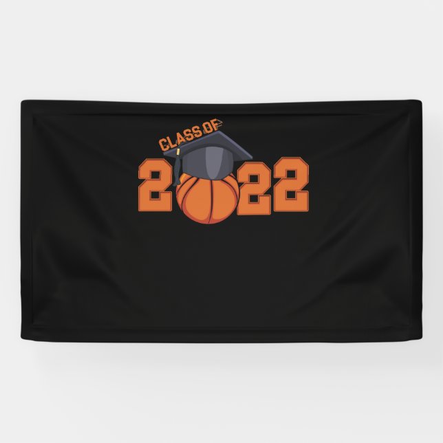Class 2022 Graduation Senior Basketball Player Banner (Horizontal)