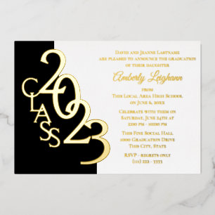 Class 2023 Graduation Foil Invitation