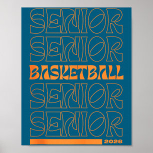 Class 2026 Basketball Senior Night Illustration Poster