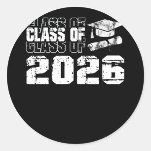 Class 2026 Senior 2026 Graduation Vintage School Classic Round Sticker