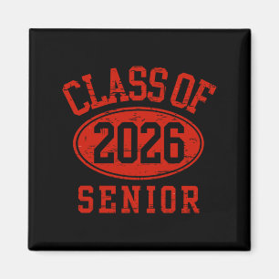 Class 2026 Senior Back School Graphic Art Magnet