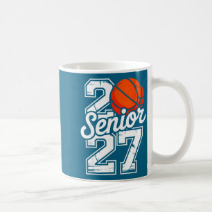 Class 2027 Basketball Senior Last Graphic Art Coffee Mug