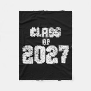 Class 2027 Senior Graduation 2027 Illustration Fleece Blanket