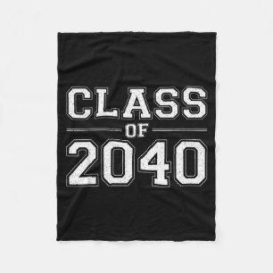 Class 2040 Senior Graduation Vintage Design Fleece Blanket