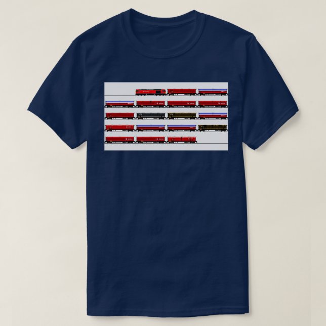 CLASS 60 LOCOMOTIVE WITH TANKERS T-Shirt (Design Front)
