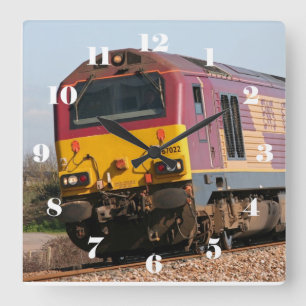 Class 67 diesel 67022 - all numbers square wall clock