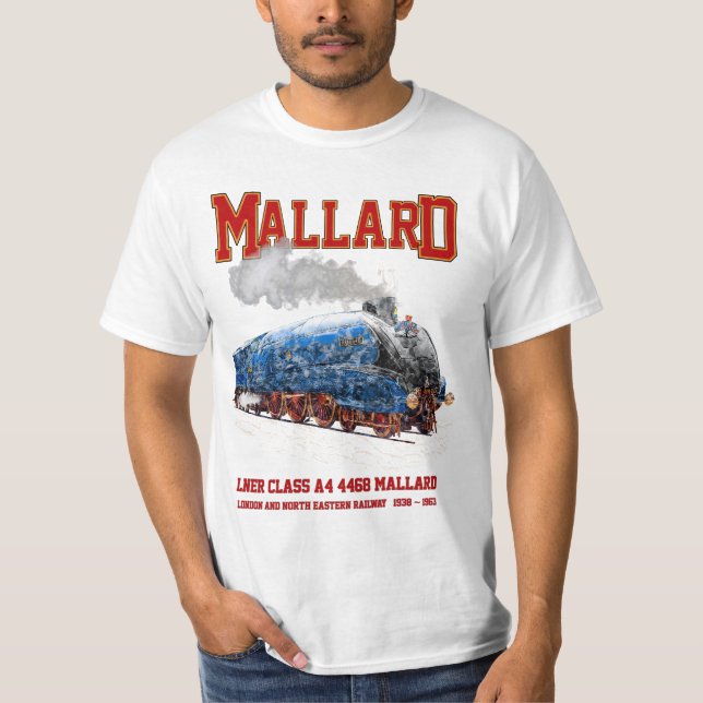 Class A4 Mallard - World Fastest Steam Locomotive T-Shirt (Front)