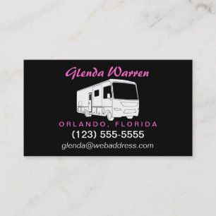 Class A Motorhome / Bus Silhouette Calling Card
