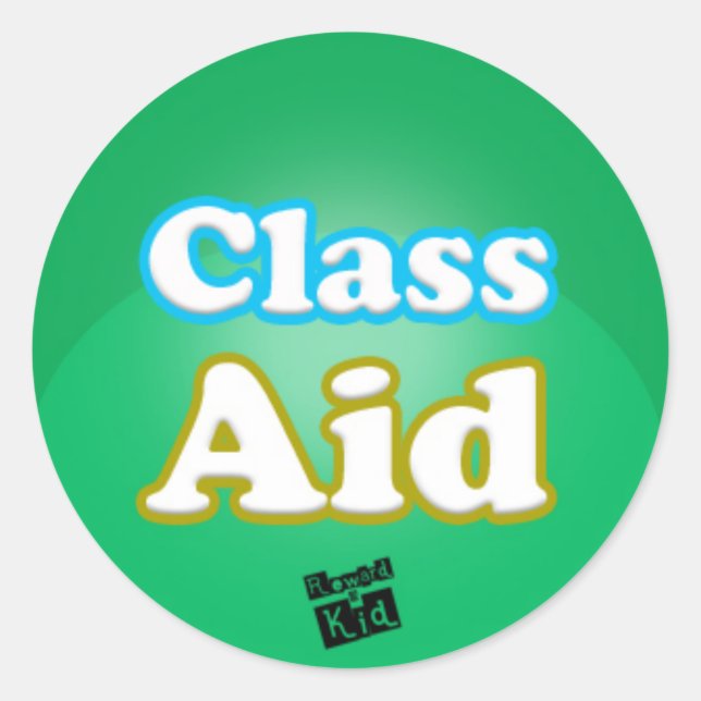 Class aid (set of 20) classic round sticker (Front)