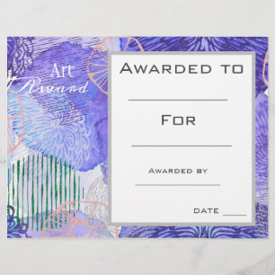 Class art award blue abstract art