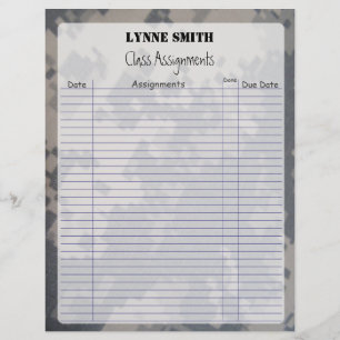 Class Assignments Camoflauge ACU