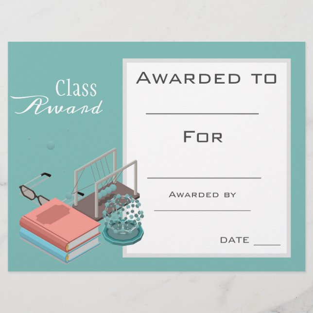 Class award science physics subject student (Front)