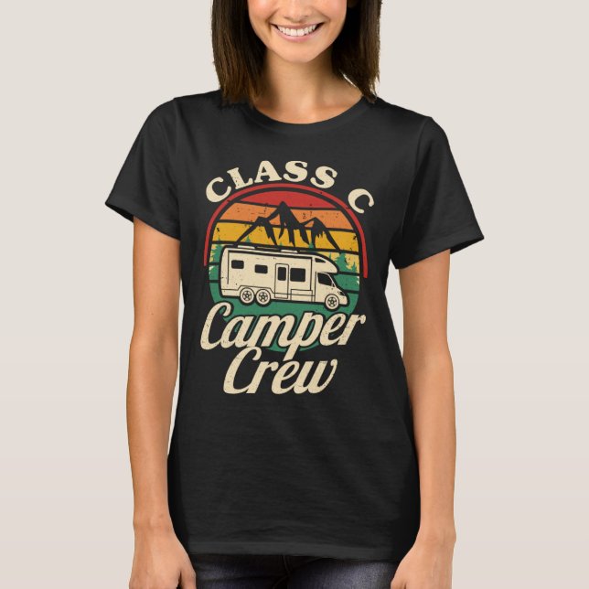Class C Camper Crew RV Camping Matching Family Men T-Shirt (Front)