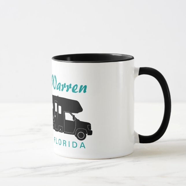 Class C Motorhome Silhouette Graphic Mug (Right)