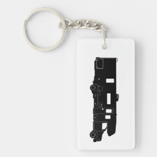Class C Motorhome Silhouette on Keychain