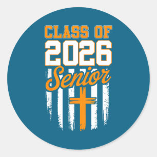 Class Christian Graduation Senior Graduate Classic Round Sticker