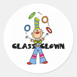 Class Clown Classic Round Sticker