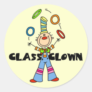 Class Clown Tshirts and Gifts Classic Round Sticker
