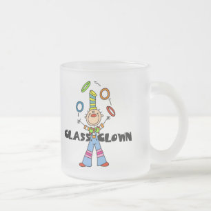 Class Clown Tshirts and Gifts Frosted Glass Coffee Mug