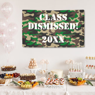 Class Dismissed Camo Banner