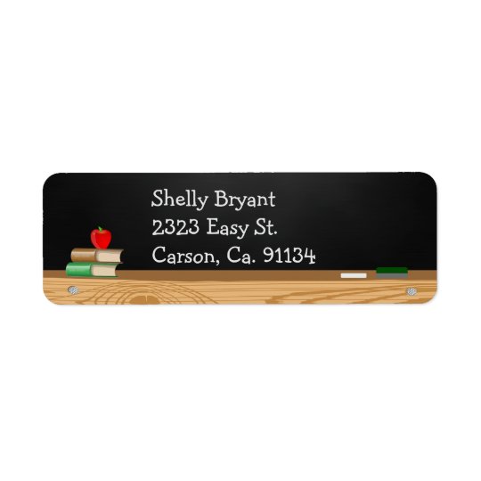 Class Dismissed Chalkboard Teacher Retirement Return Address Label