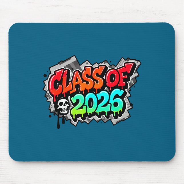 Class Graduation Graffiti Streetwear Drip Design Mouse Mat (Front)