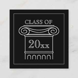 Class Graduation Insert Announcement Modern Column