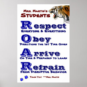 Class Guidelines/Rules Poster