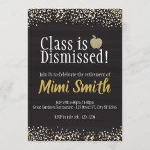 Class is Dismissed Teacher Retirement
