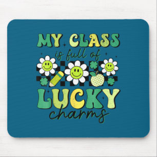 Class is full of lucky charms st patricks day mouse mat