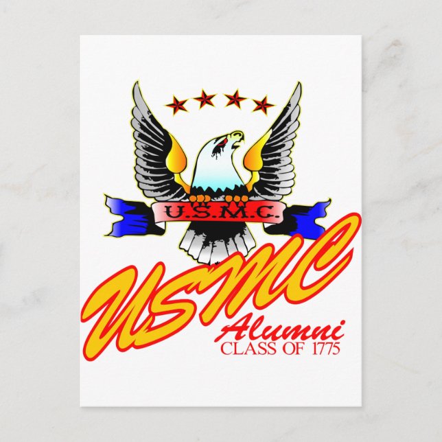 Class Of 1775 USMC Alumni Eagle Postcard (Front)