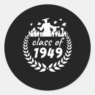 class of 1949 graduation or reunion design by year classic round sticker