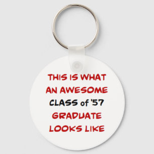 class of 1957 graduate, awesome keychain
