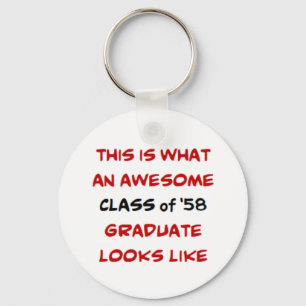 class of 1958 graduate, awesome keychain