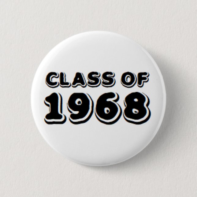 class of 1968 6 cm round badge (Front)