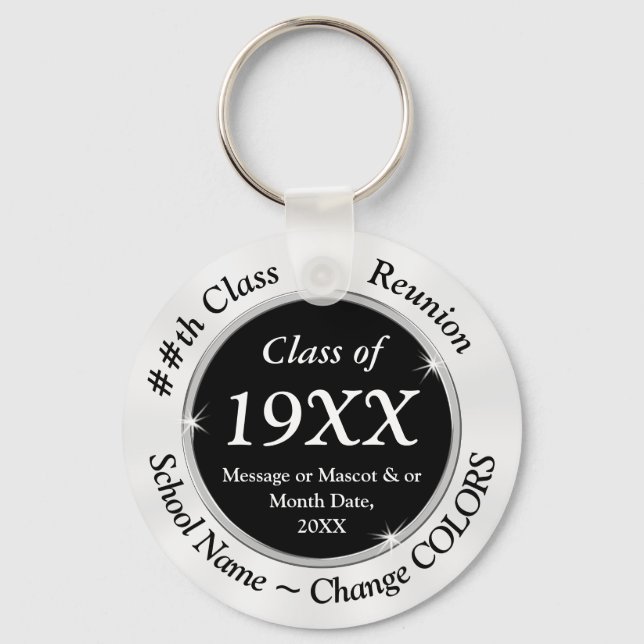 Class of 1970 50 Year High School Reunion Favours Key Ring (Front)
