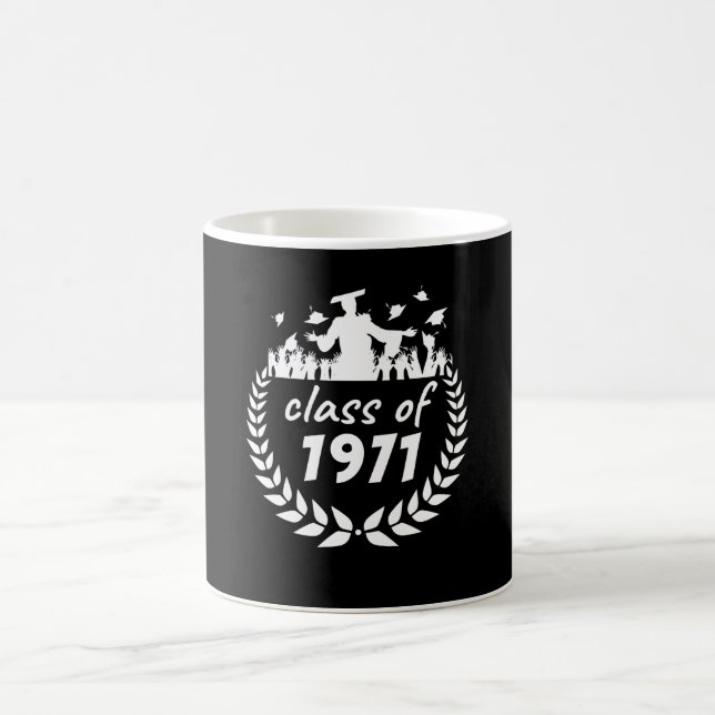class of 1971 graduation or reunion design by year coffee mug (Center)