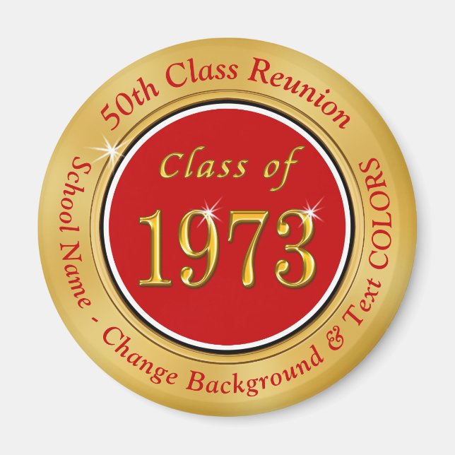 Class of 1973 Reunion, 50th Class Reunion Favours Magnet (Front)