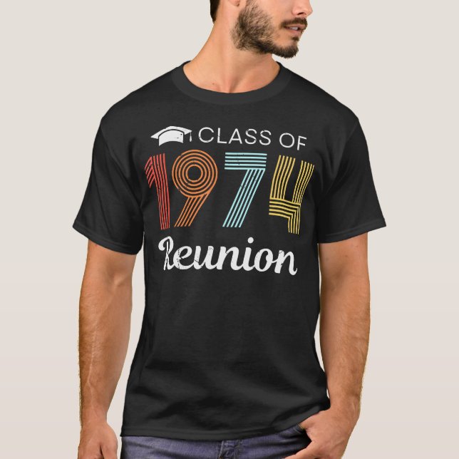 Class Of 1974 50Th Reunion High School Graduation T-Shirt (Front)