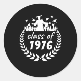 class of 1976 graduation or reunion design by year classic round sticker