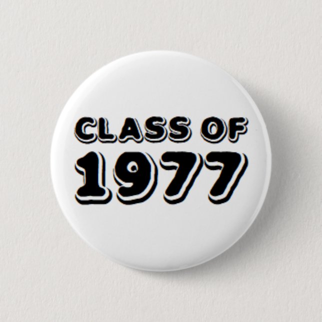 class of 1977 6 cm round badge (Front)