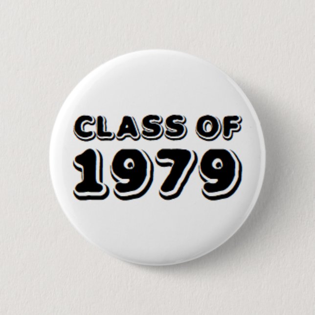 class of 1979 6 cm round badge (Front)