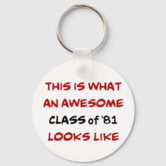 class of 1981, awesome key ring