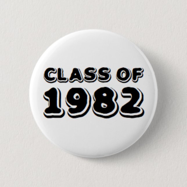 class of 1982 6 cm round badge (Front)