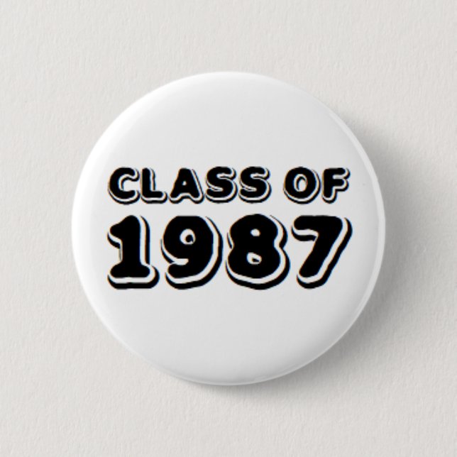 class of 1987 6 cm round badge (Front)